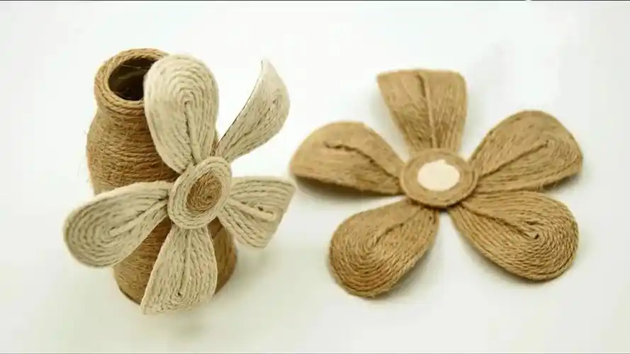 「创意手工diy」制作麻绳装饰花的方法,看一遍就能学会!