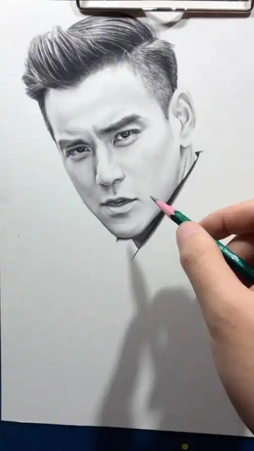 画的像极了爱情素描彭于晏 @经纪人小微