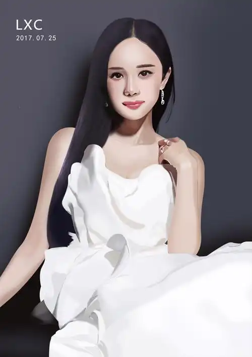 插画设计杨幂手绘