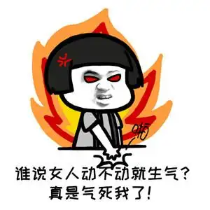 谁说女人动不动就生气表情包