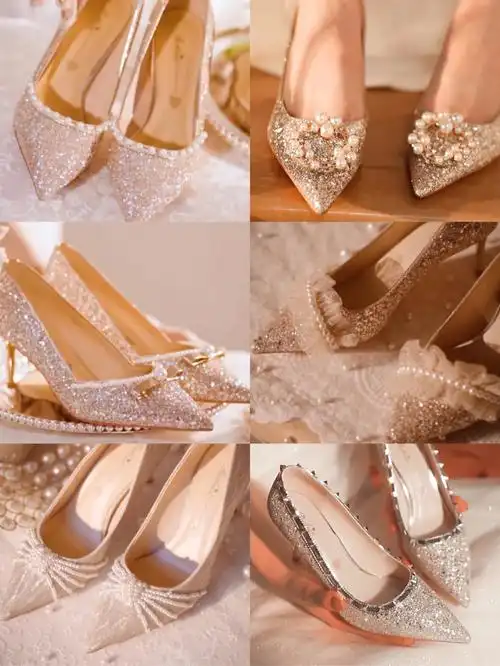 婚礼绝美婚鞋来啦60配秀禾配婚纱高跟鞋