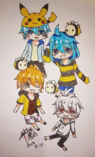 阿神kouki和他的小伙伴们阿神 羽毛 路 巧克力 阿谦 杰克 媛媛 小白