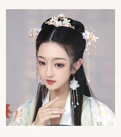 汉服头饰发饰套装古风发簪顶簪流苏古典明制步摇古装饰品全套知夏