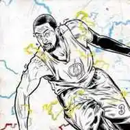 克莱汤普森卡通头像图片点击鼠标右键下载