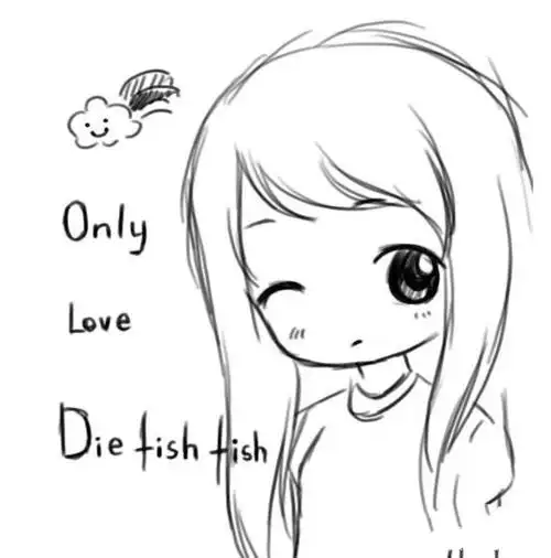 手绘q版女生简笔画_简笔画图片大全 - 元艺考