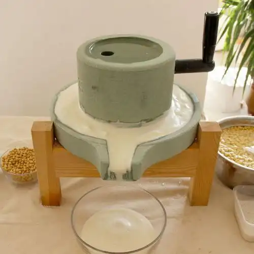 济南中阳手动20cm家用石磨豆浆机米浆机石磨摆件