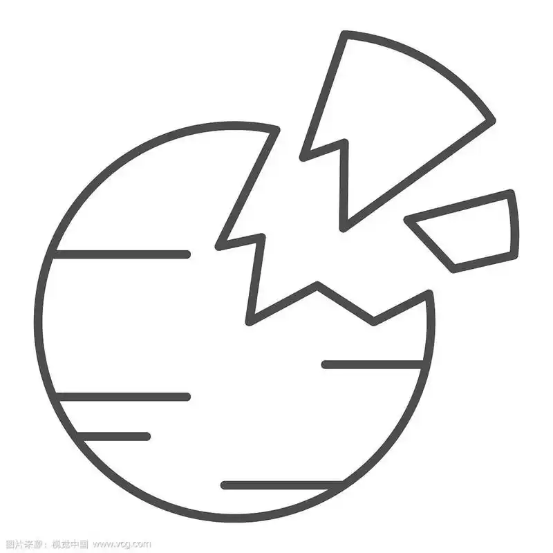 毁灭星球细线图标破碎星球