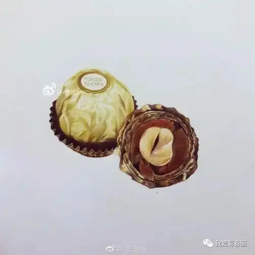 彩铅手绘费列罗巧克力