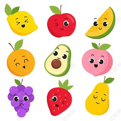 可爱卡通水果元素拟人化水果png各种水果图片素材下载 - 觅知网