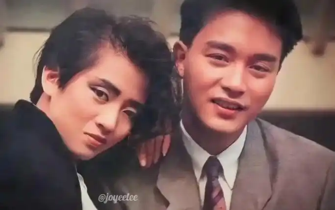 张国荣 哥哥与梅姐合照# #梅艳芳 #风华绝代 #男神 #珍贵影像