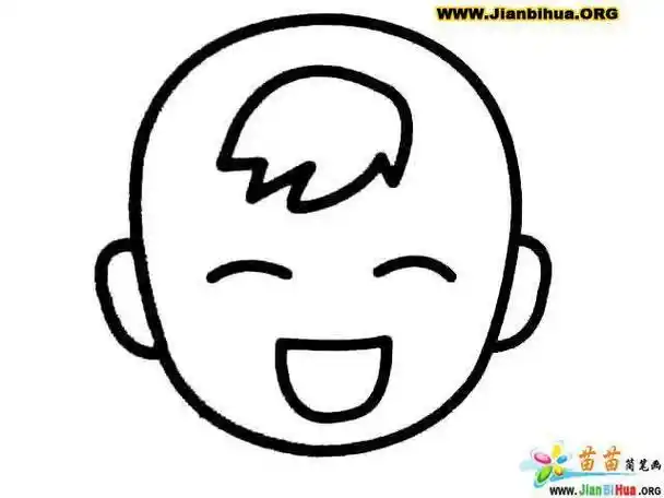 人物笑咪咪的简笔画