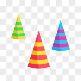 彩色卡通圆锥体素材