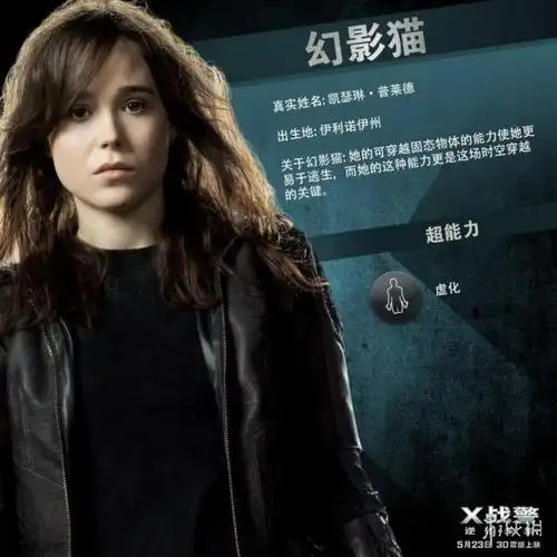 艾伦·佩姬在《x战警:逆转未来》中饰演幻影猫这一项目目前由福克斯