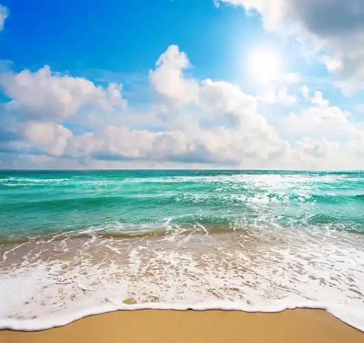 蓝天 阳光 白云 大海 沙滩