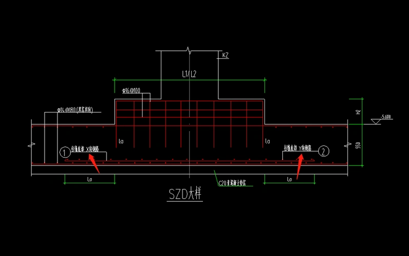 这个柱墩的底部xy方向钢筋怎么设置
