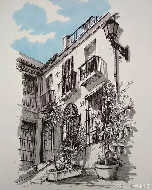 手绘建筑集.续~ by.jgdelamontana70#手绘##绘画##插画