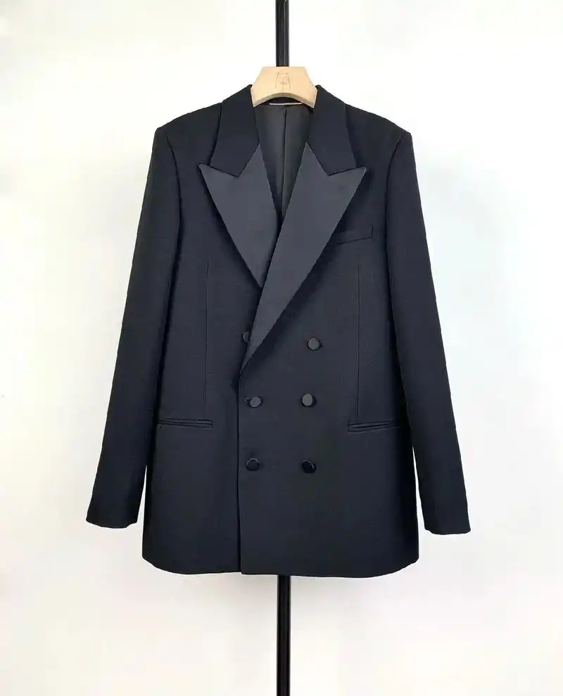 ys*黑色羊毛西装.p1080 ys*元单黑色羊毛西装,立挺 - 抖音