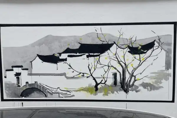 文化墙绘活动是浦江县持续巩固文明城市创建工作的缩影.