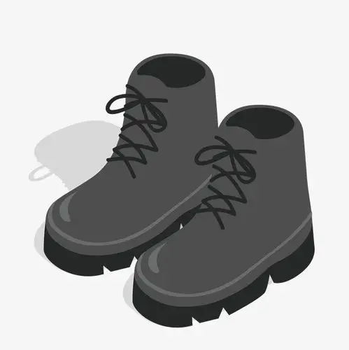 鞋子设计卡通牛皮靴矢量图下载