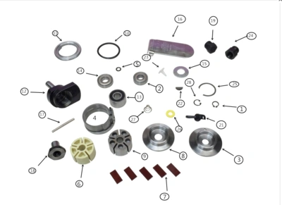 台湾普力马5寸抛光机 圆盘气动砂纸机 气磨机打磨机砂磨光机配件