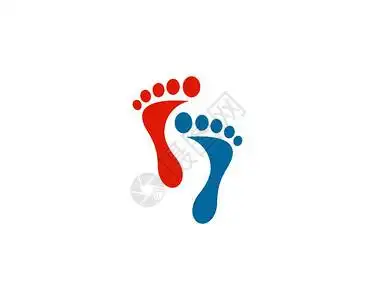 抖腿晃脚脚平光化标识矢量模板插画