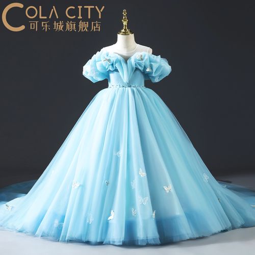 公主裙女童礼服拖尾长裙