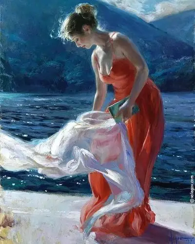 俄罗斯绘画:犹如花朵绽放的美女 犹如桨果芳香的美女_人物