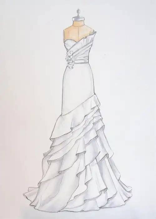 {手绘婚纱} 婚纱礼服设计图