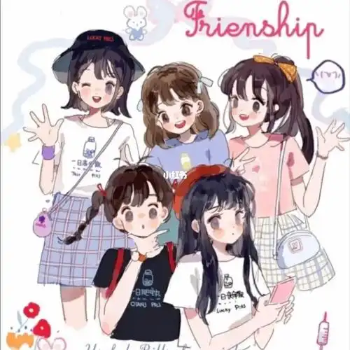 五人闺蜜头像 不怕闺蜜人多了_头像_素材_头像