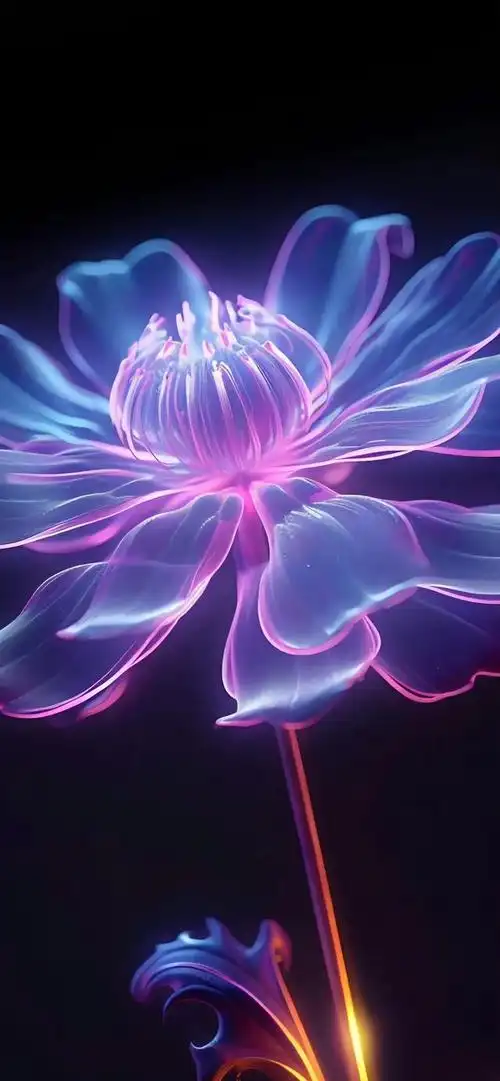 花卉壁纸,闪烁着荧光,漂亮极了