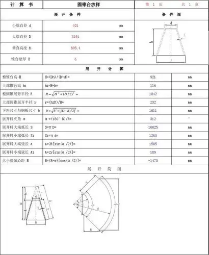 圆锥台展开放样