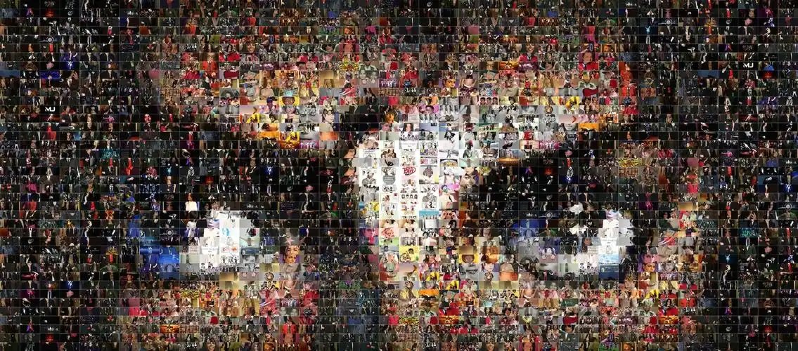 如何用大量风景照片去拼一张人像?