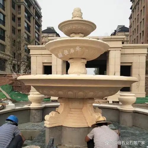 大理石水钵喷泉在流水景观装饰中扮演着重要的角色.