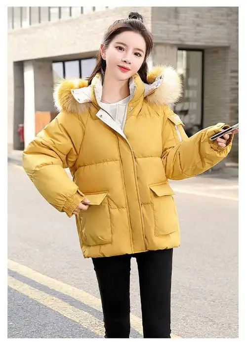 aemape新年战袍冬装棉服女2023年新款韩版时尚气质外套宽松棉衣小棉袄