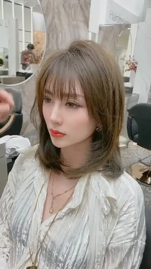 高层次修饰脸型碎发,在家好打理怎么都睡不乱