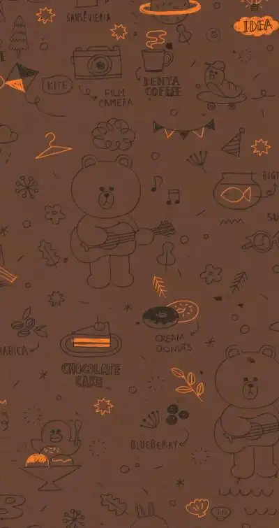 line friends 手机壁纸 锁屏壁纸 聊天背景 可妮兔 布朗熊 高清 清新