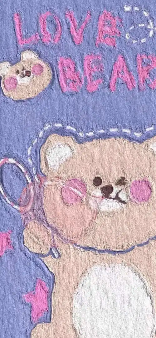 可爱卡通油画壁纸