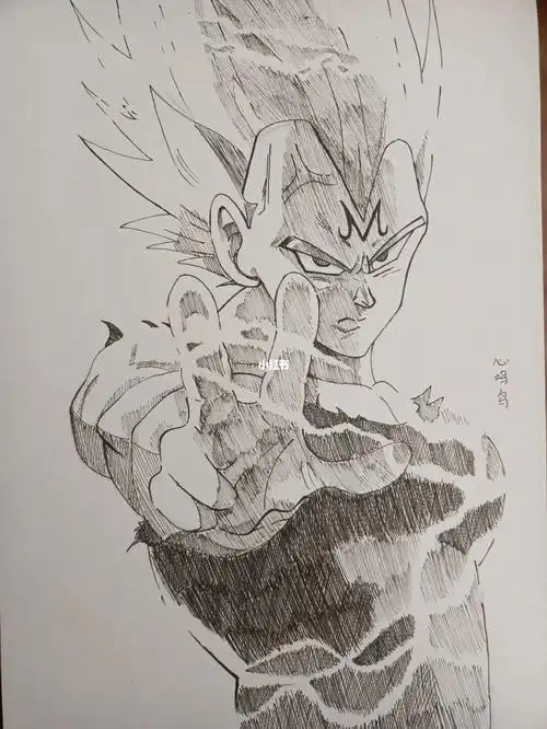 贝吉塔_临摹_手绘_龙珠_兴趣爱好_绘画
