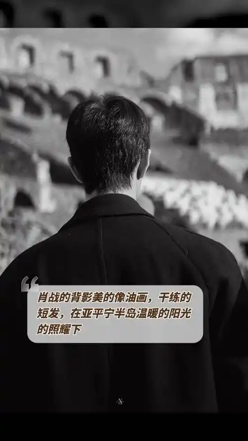 肖战的背影美的像油画,干练的短发,在亚平-度小视