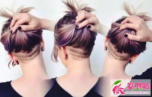 女生后脑剃一半雕刻帅气undercut剃一半发型