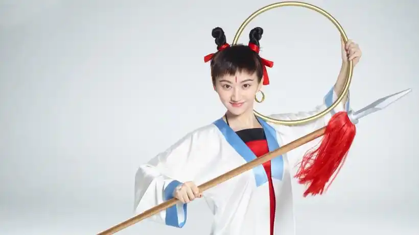 美女明星景甜哪吒造型桌面壁纸图片第2张