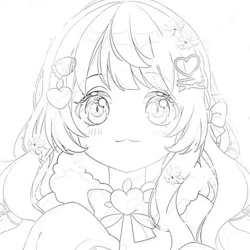 自转线稿|可爱动漫女头 橙池未蓝crystal - 堆糖,美图壁纸兴趣社区