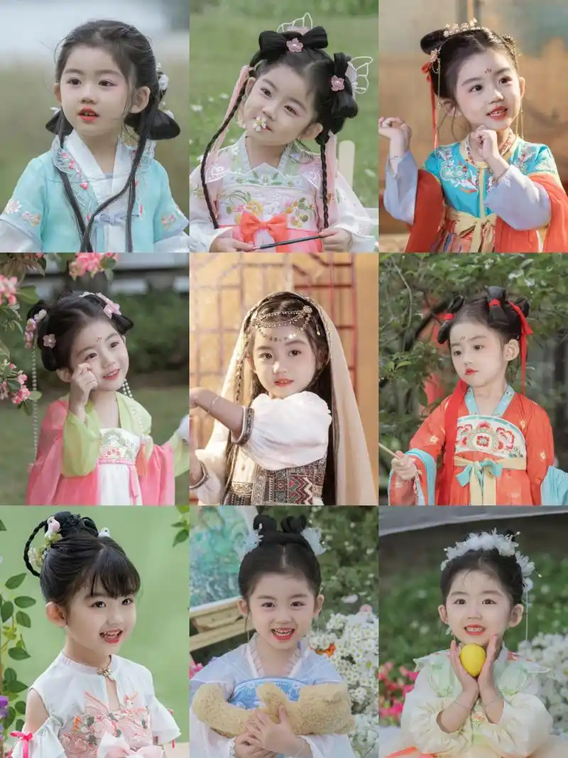 儿童汉服发型大集结 有你喜欢的吗06 拍了那么多汉服 美美的汉服
