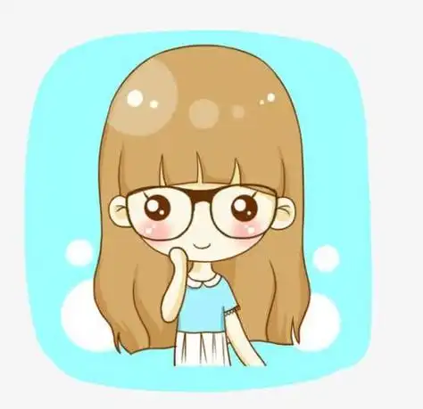 卡通眼镜小女孩头像图片大全图片