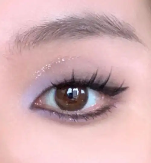 单眼皮蓝紫色眼头夏日必备小恶魔睫毛