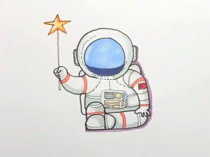 可爱航天员简笔画中国航天
