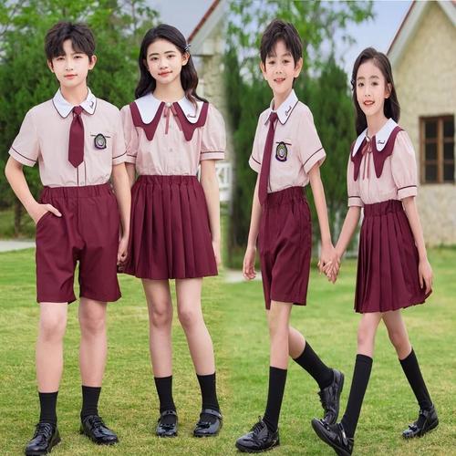 小学生校服男童演出服六一统一长袖连衣裙经典运动服中国风海军风