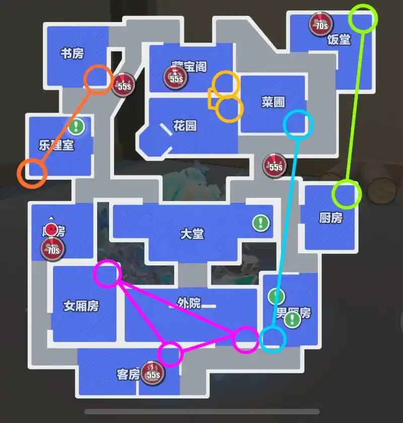 捣蛋鬼新地图荷风庭院管道一览.p1新地图管道互通一览 p2关 - 抖音