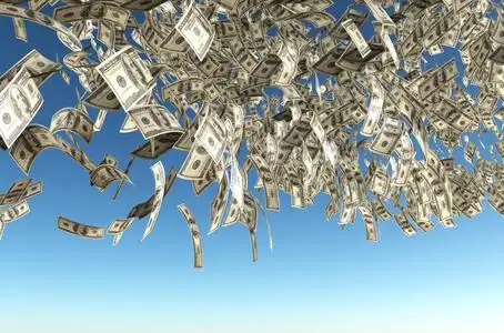 钞票雨图片