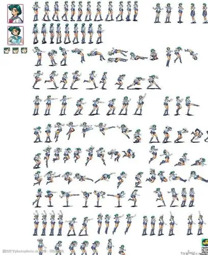 美少女战士 水星 序列帧 特效 动作 动漫人物 动漫动画 设计 72dpi